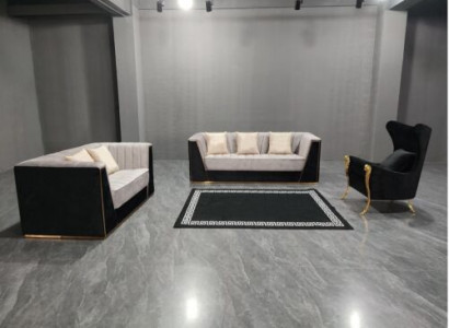 Wohnzimmer 3tlg. Sofagarnitur 3+2+1 Sitzer mit Weichem Stoffbezug Relax